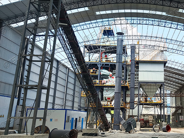 石粉料不用水洗砂，上套干法制砂樓